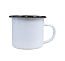 12 oz. Fine Enamel Cup w/Black Lip 1Pc