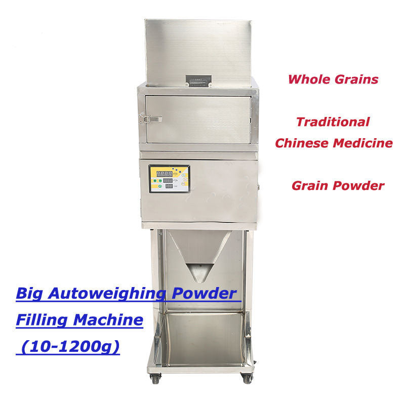 Remplisseur automatique de poudre de Machine de remplissage de poudre de 10-1200g pour des graines cacahuètes noix de cajou grain de thé de soja 10-25 sacs/min 110V 