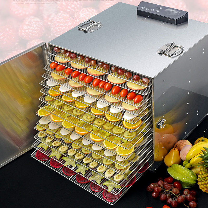 Déshydrateur alimentaire Machine de séchage pour fruits légumes DIY Machine 16 couches de plateau en acier inoxydable 304 Contrôle numérique de l'heure et de la température avec arrêt automatique 110 V