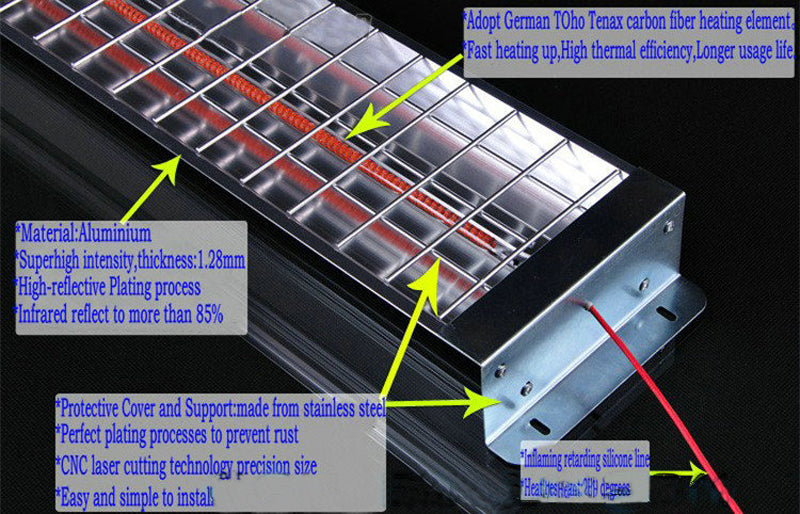 Paint Curing Baking Lamp Heater