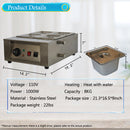 Chocolat Melting Pot Machine 4 Pan Électrique Commercial En Acier Inoxydable Fondeur De Chocolat Commande Numérique Réchauffeur De Chocolat 1000W 