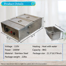Chocolat Melting Pot Machine 2 Pan Électrique Commercial En Acier Inoxydable Fondeur De Chocolat Commande Numérique Réchauffeur De Chocolat 1000W 