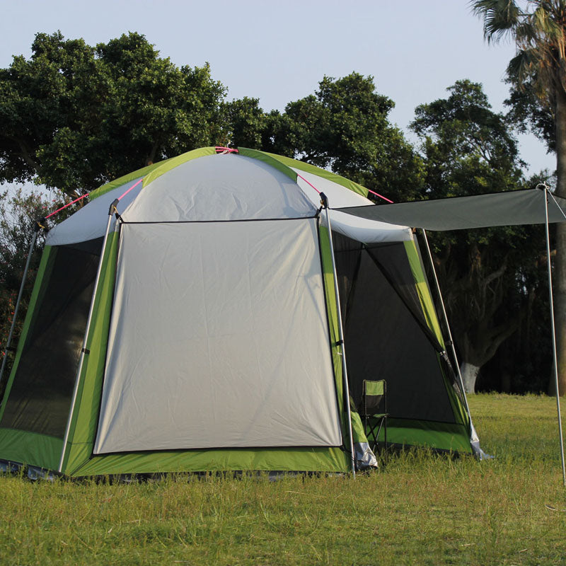 Tente extérieure hexagonale d'abri d'auvent extérieur de camping portatif à réglage rapide 