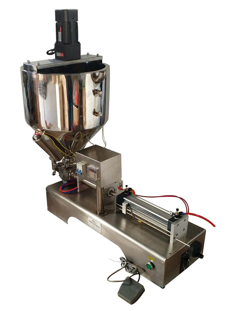 Machine de remplissage liquide en pâte avec tête unique de trémie de chauffage et de mélange (30-300 ml) 