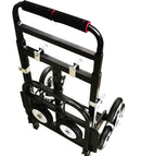 Chariot d'escalade d'escalier Chariot à bagages pliable portable avec levier à main étendu avec 6 roues et 2 roues de secours 