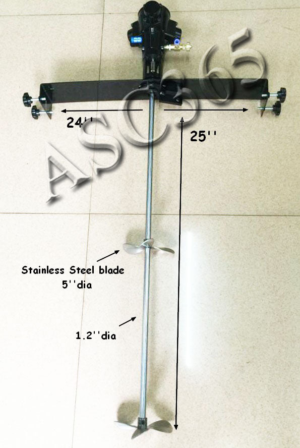 50 Gallon Mixer Tank Barrel Air Mix Stainless Steel Pneumatic Clip Bracket