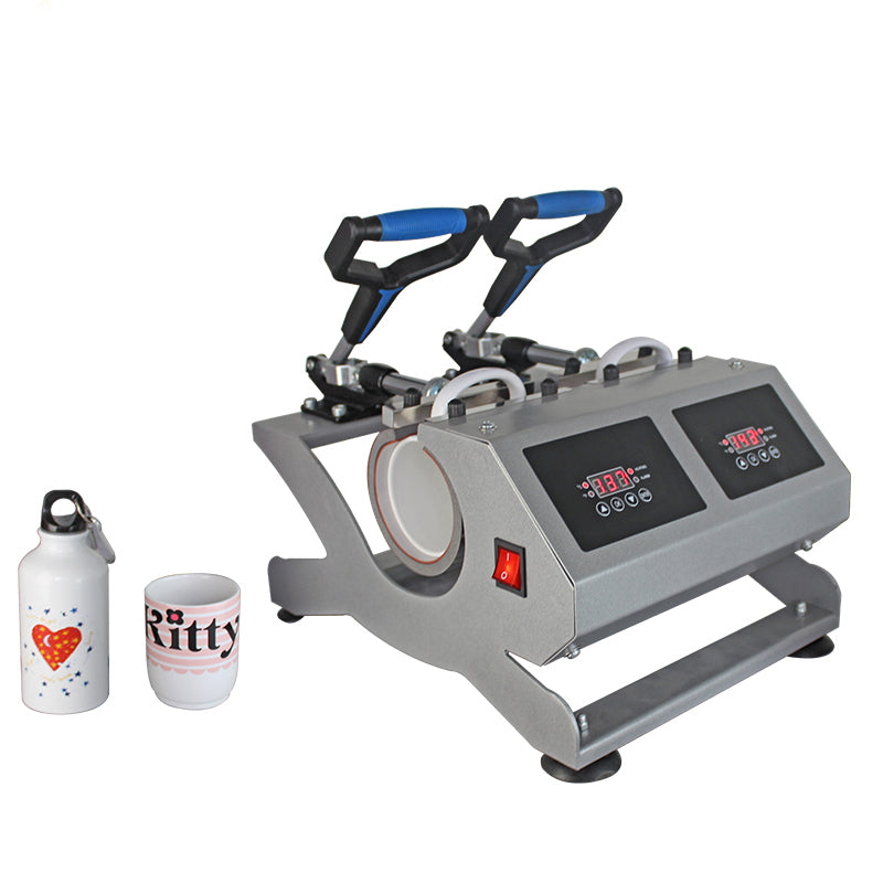12oz Latte Double Station Mug Heat Machine pour Sublimation Press Transfer Craft 