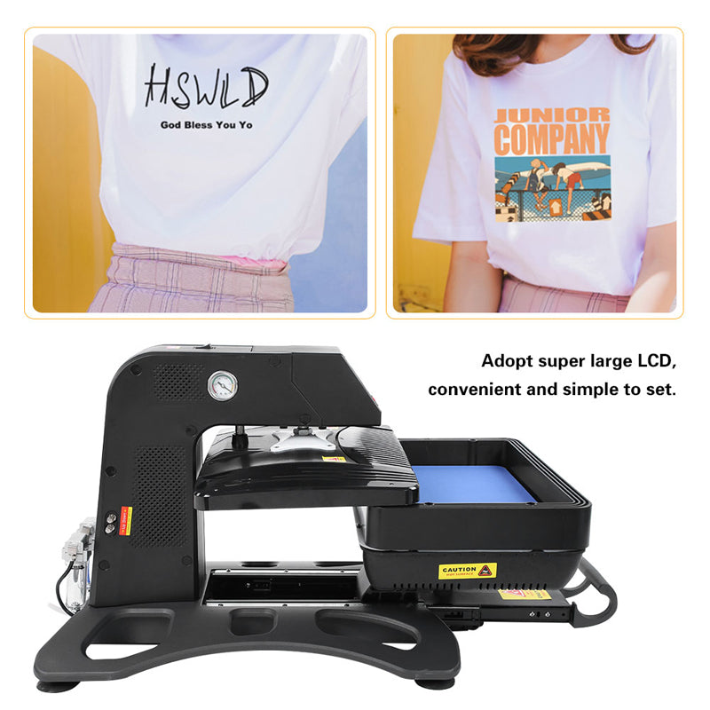 Pneumatique 3D Sublimation Vide Chaleur Presse Machine T-Shirt Téléphone Cas Auto Ouvert 110 V 