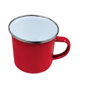 12 oz. Fine Enamel Cup w/Silver Lip (Red) 1 Pc