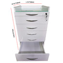 Armoire de rangement spéciale dentaire Armoire dentaire chariot mobile Armoire latérale mobile en acier inoxydable 5 tiroirs 