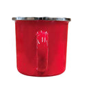12 oz. Fine Enamel Cup w/Silver Lip (Red) 1 Pc