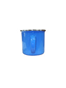 12 oz. Fine Enamel Cup w/Silver Lip (Light Blue) 1 Pc