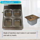 Chocolat Melting Pot Machine 4 Pan Électrique Commercial En Acier Inoxydable Fondeur De Chocolat Commande Numérique Réchauffeur De Chocolat 1000W 