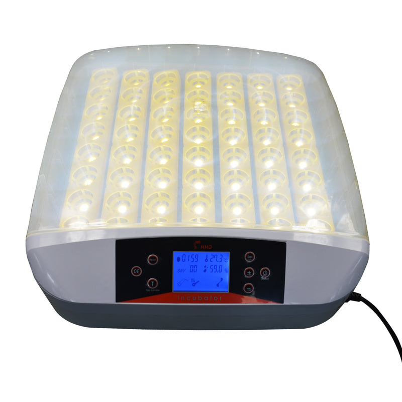 Incubateur d'œufs Intbuying Incubateur numérique entièrement automatique avec affichage de la température LED pour 56 œufs, contrôle de l'humidité Éclosoir de volaille pour poulets, canards et oies