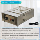 Chocolat Melting Pot Machine 4 Pan Électrique Commercial En Acier Inoxydable Fondeur De Chocolat Commande Numérique Réchauffeur De Chocolat 1000W 