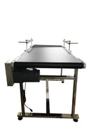 Systèmes de bande transporteuse plate en PVC pour convoyeur de transport industriel Longueur 59 pouces Largeur de bande 23,6 pouces 110 V 