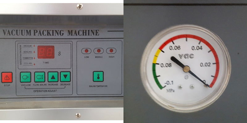 Scellant de machine de conditionnement sous vide à chambre unique 19,6" barres de scellage 220V 0.8KW DZ-500 