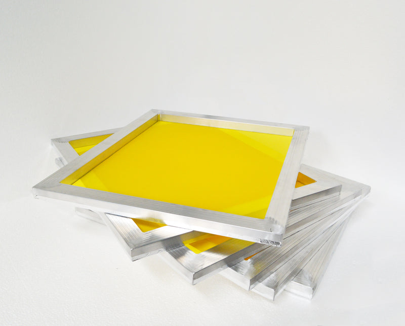 6 pièces 23 "x 31" sérigraphie cadre maille aluminium pré-étiré taille interne 20x28 pouces (200 (80T) maille jaune) 