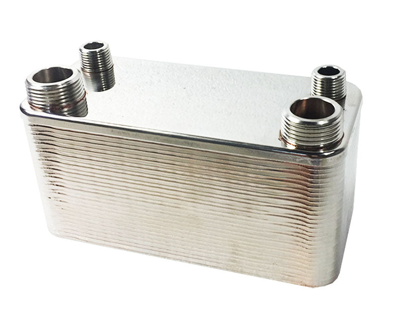 Échangeur de chaleur à eau chaude domestique en acier inoxydable Échangeur de chaleur à plaques brasées Chauffage hydronique (20 plaques) 