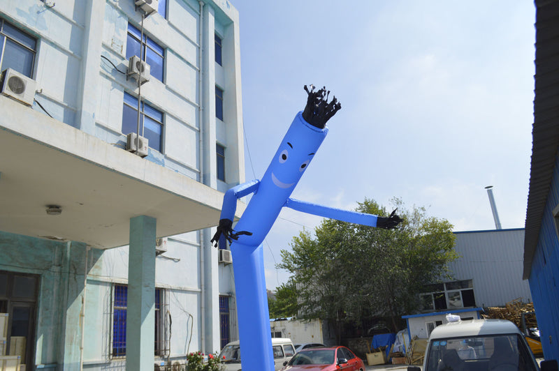 Homme de tube de danseur de marionnette gonflable bleu 