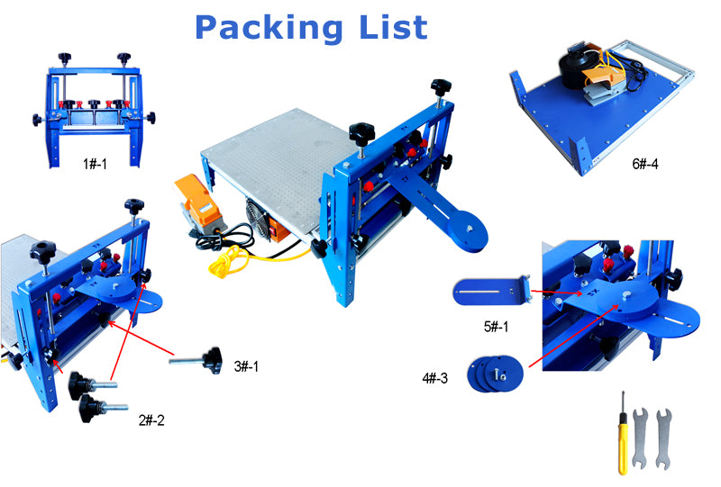 3 Directions Micro-adjustable Vacuum Screen Printer