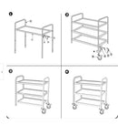 3-Shelf Stainless Steel Utility Cart