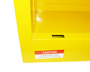 Armoire de sécurité pour armoire de stockage de liquides inflammables de 12 gallons avec étiquette d'avertissement en acier