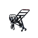 Chariot pliant d'escalade d'escalier en acier au carbone chariot à bagages pliable portable avec 6 roues 2 roulettes 2 roues de secours 4 cintres 53 pouces de long 