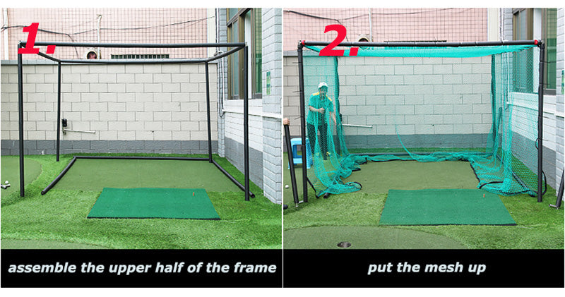 Golf Cage Frapper Net Golf Chipping Practice Net Driving Range pour l'entraînement de golf intérieur et extérieur 