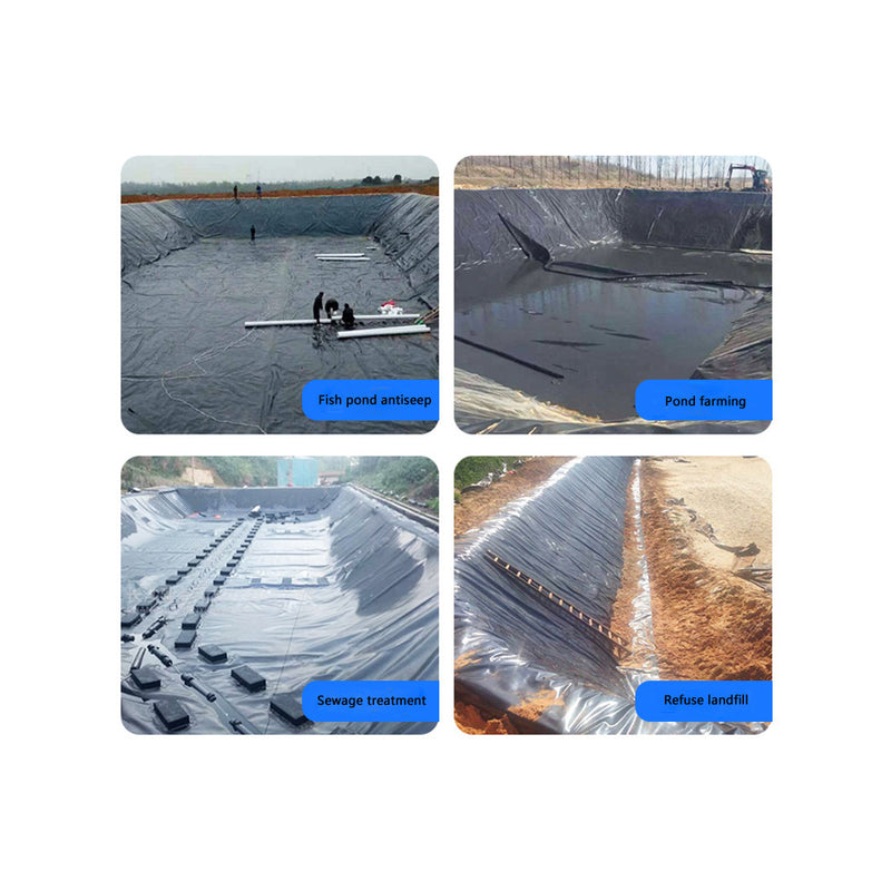 20'x20' Pond Liner Products HDPE Noir pour étangs Koi, fontaines de ruisseaux et jardins d'eau 0,5 mm d'épaisseur 20 mil 