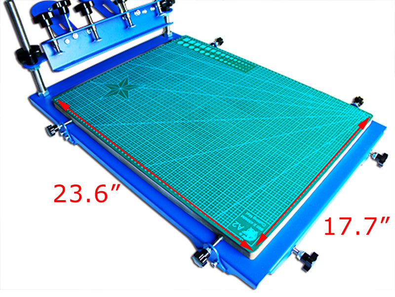 Machine d'impression d'écran de micro-ajustement de presse d'impression d'écran en soie 3D pour l'imprimante d'écran de couleur simple de verre de plat en métal de carte PCB 23.5x17.5 pouces 