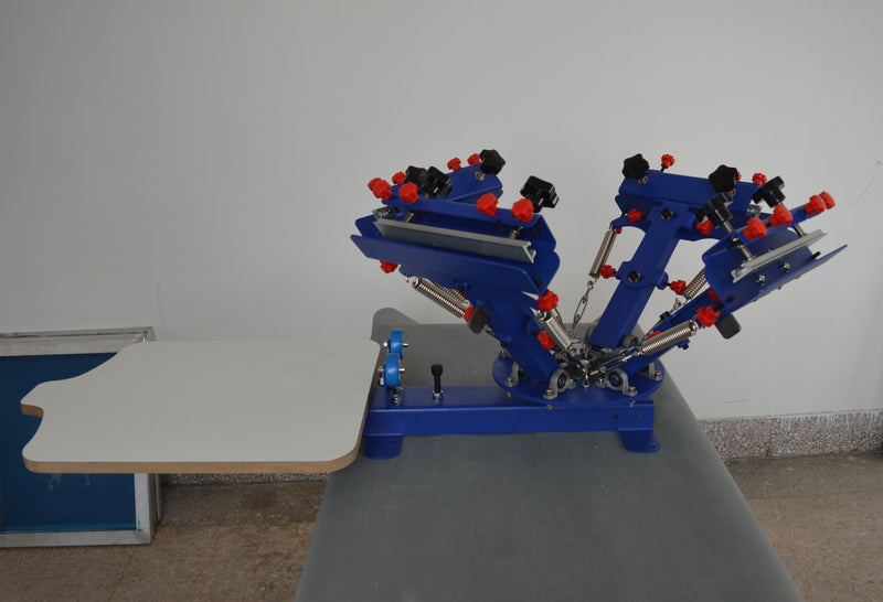 4 Color 1 Station Screen Printing Machine