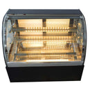 35in Comptoir Commercial Réfrigéré Gâteau Showcase 220v Diamond Glass Cabin 