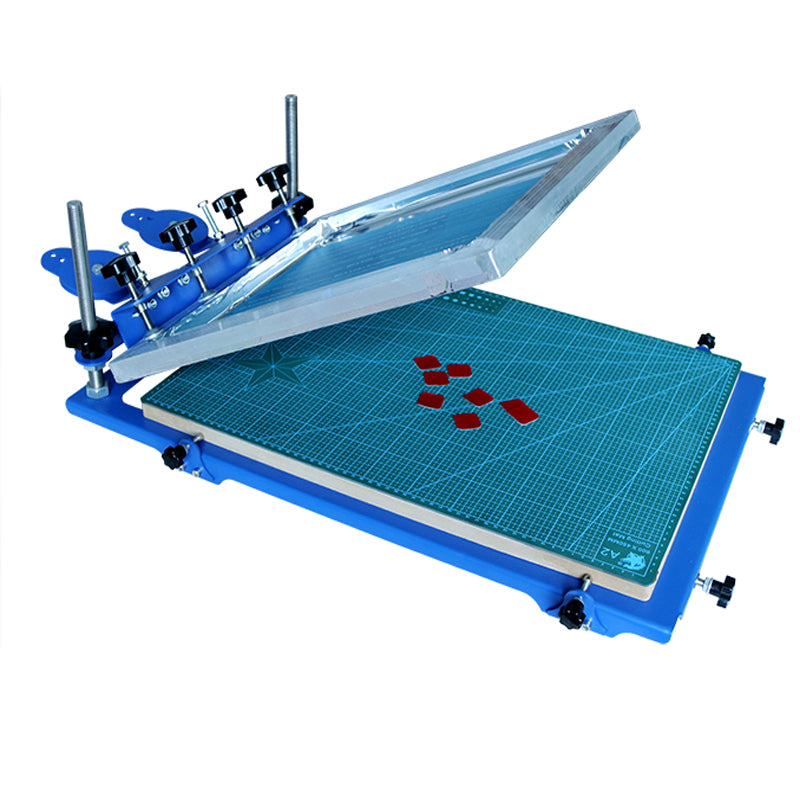 Machine d'impression d'écran de micro-ajustement de presse d'impression d'écran en soie 3D pour l'imprimante d'écran de couleur simple de verre de plat en métal de carte PCB 23.5x17.5 pouces 