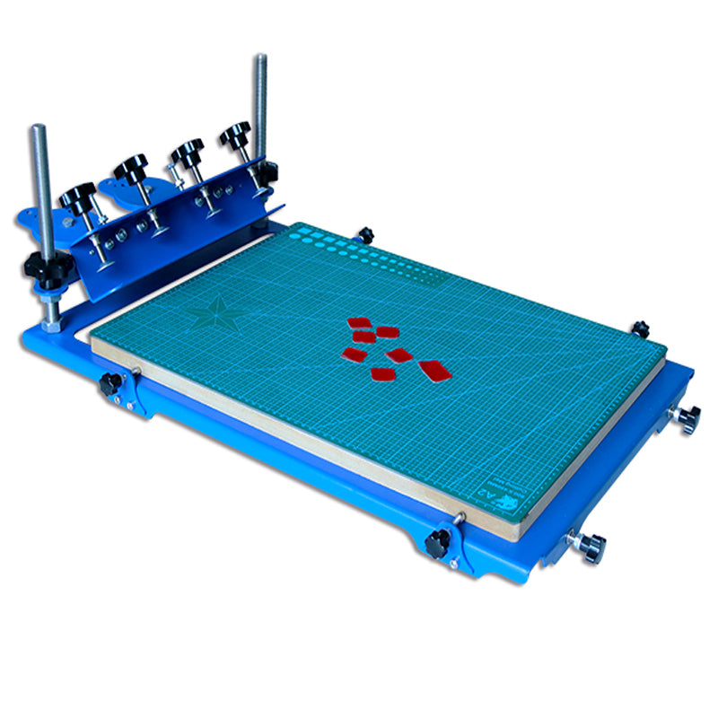 Machine d'impression d'écran de micro-ajustement de presse d'impression d'écran en soie 3D pour l'imprimante d'écran de couleur simple de verre de plat en métal de carte PCB 23.5x17.5 pouces 