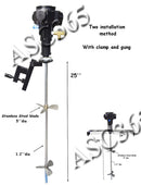 50 Gallon Mixer Tank Barrel Air Mix Stainless Steel Pneumatic Clip Bracket