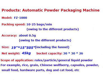 Big Autoweighing Powder Filling Machine 10-1200g